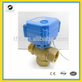 DC5V Electric control 3-way DN20 brass valve for Environmental Protection and drain water system